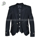 Scottish Argyll Kilt Jacket With Vest Gauntlet Style Cuffs